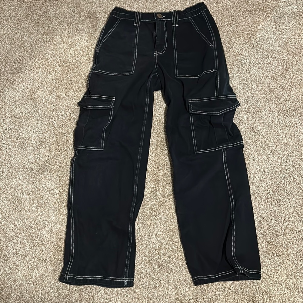 urban outfitters black cargo pants